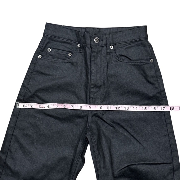 Ksubi Playback Jeans Grease Black Cutoff High Waist Straight Jeans Womens 24 - Picture 13 of 13
